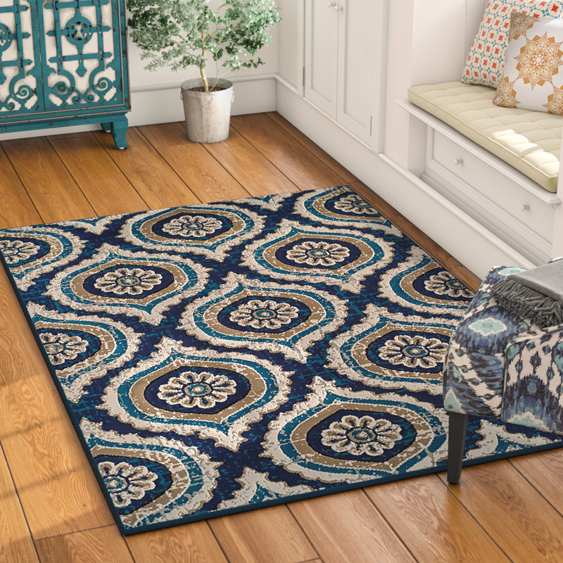 Sol 72 Outdoor™ Adella Blue/Beige Rug & Reviews Wayfair